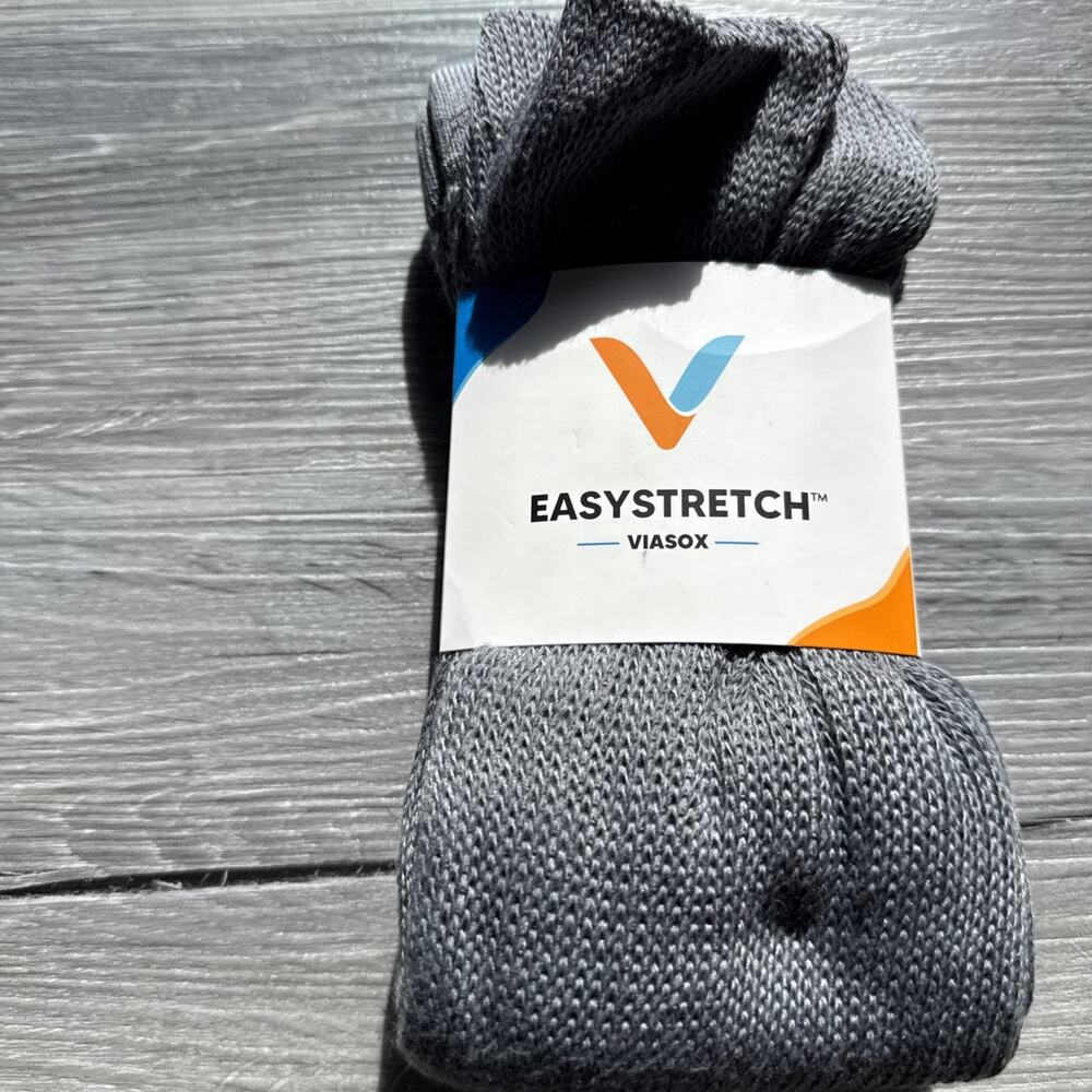 Viasox Easystretch Socks, Grey, Large/XL Women 14+ Men 13-19